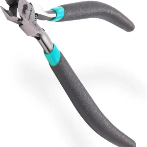 Ultra-Thin Blade Nipper, for Left Hand, Thin Blade, Single Edge, Tool, Plastic Model, Gray & Mint