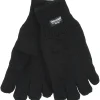 Undercover Mens Thinsulate Knitted Fleece Lined Fingerless Gloves GL131 - Black