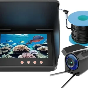 Underwater Fishing Camera, 4.3 Inch HD Waterproof Fish Finder Underwater Fishing Camera Ice Boat, Underwater Camera for Ultra Clear Screen with 5000mAh Battery(4.3IPS+camera30m)