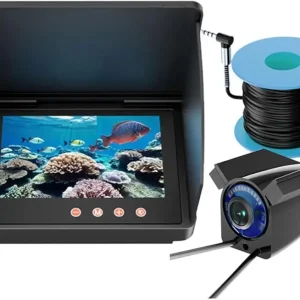 Underwater Fishing Camera, 4.3 Inch Monitor Portable Fish Finder Camera 1080P HD LED Waterproof Camera with 220� Wide View for Ice Lake Sea Boat Fishing