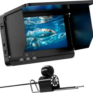 Underwater Fishing Camera, 4.3 Inch Portable Night Vision Fish Finder HD 1000 TVL Infrared Waterproof Camera LCD Monitor 15M Cable for Ice Dark Fishing Lake Sea Boat Kayak