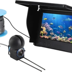 Underwater Fishing Camera, 4.3in Screen 30m Cable Fish Finder, 5MP 220 Degree Wide Angle Underwater Camera, Fishing Camera Ice, for Lake, Boat, Ice Fishing
