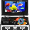 Underwater Fishing Camera 7 inch LCD Monitor Fish Finder Waterproof 1000TVL Fishing Camera 12pcs Infrared Lights for Lake, Boat, Ice Fishing