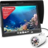 Underwater Fishing Camera, Live Scope Deeper Fishing Line Fish Finder, Go Fish Ice Depth Video Camera For Boats, 7'' Portable LCD Monitor, IP68 Water-Resistant, Includes Carrying Case, Sunshield Cover