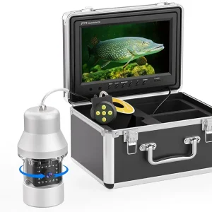 Underwater Fishing Camera Video Fish Finder DVR Function 9 inch Large Color Screen 360� Horizontal Panning Camera 1000TVL w/ 18 Infrared IR Lights 30M Cable for Lake Sea Boat Ice Fishing