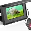 Underwater Fishing Camera,720P HD Fishing Camera-4.3'' Portable Fish Finder with 3-Grade IR Lighting, 4X Zoom Portable fish camera,Plug and Play Ice Fishing Fish Finder for Boat Lake Kayak Ice