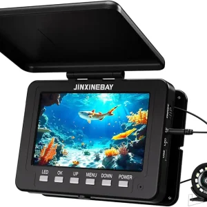 Underwater Fishing Camera,Portable 5" Ice Fishing Camera Underwater, USB-C Charge, 3-Grade IR Lighting, 4X Zoom, 1000TVL Ice Fishing Fish Finder for Boat Lake Kayak Ice Fishing