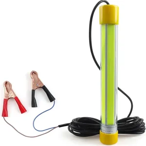 Underwater Fishing Light 30000 Lumens 12V 50W LED Super Bright Submersible Night Fishing Green Light Fish Bait Finder Attractor Boat Lamp for Squid Shrimp Snook Bass Crappie Striper Catfish and More