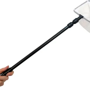 UNEAK - Aquarium Fish Net with Extendable 22"-33" Handle, Telescopic Fish Tank Nets, Fine Mesh Net for Fish and Shrimp Catching, Ponds, Creeks, and Aquariums