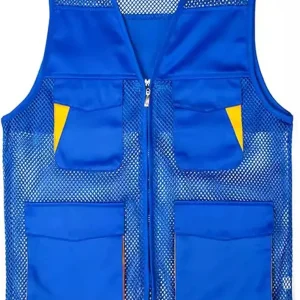 Unisex Outdoor Mesh Breathable Vest Plus Size Fishing Camping Travel Waistcoat Lightweight Multi-Pockets Cargo Vests