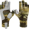 UPF 50+ Fingerless Fishing Gloves UV Protection Fishing Sun Gloves for Men and Women Fishing, Boating, Kayaking, Hiking, Running, Cycling and Driving