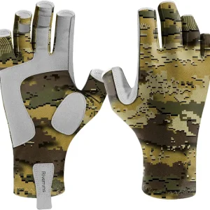 UPF 50+ Fingerless Fishing Gloves UV Protection Fishing Sun Gloves for Men and Women Fishing, Boating, Kayaking, Hiking, Running, Cycling and Driving