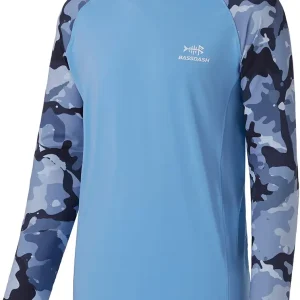 UPF 50 Fishing Tee for Men Camo Long Sleeve Shirt Quick Dry Sweatshirts