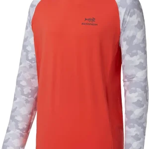 UPF 50 Fishing Tee for Men Camo Long Sleeve Shirt Quick Dry Sweatshirts