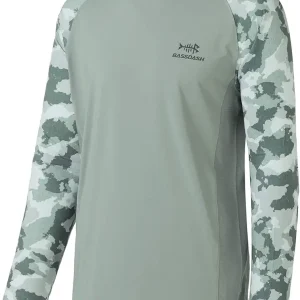 UPF 50 Fishing Tee for Men Camo Long Sleeve Shirt Quick Dry Sweatshirts