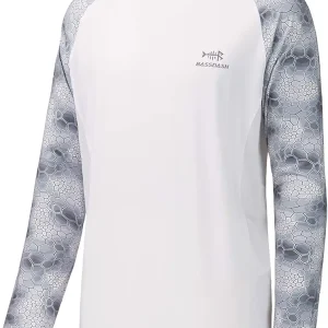 UPF 50 Fishing Tee for Men Camo Long Sleeve Shirt Quick Dry Sweatshirts