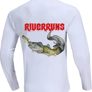 UPF 50+ Long Sleeve Fishing Shirt for Men, Light Weight Breathable Sun Protection Fishing Shirt