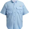 UPF 50 Men�s Fishing Dress Shirt Button Down Woven Short Sleeve Outdoor