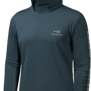 UPF 50+ Men�s UV Sun Protection Long Sleeve Performance Fishing Hoodie Hooded Shirts