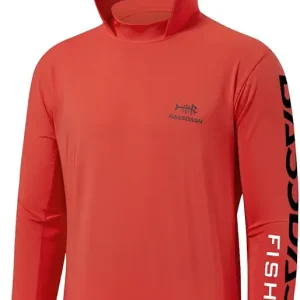 UPF 50+ Men�s UV Sun Protection Long Sleeve Performance Fishing Hoodie Hooded Shirts