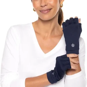 UPF 50+ Men's Women's Ouray UV Fingerless Sun Gloves - Sun Protective