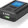Upgrade 6000mAh High Capacity 40V Replacement for Kobalt 40V Battery KB440-03 KB2540C-06 KB640-03 KB240-06 Suitable for Kobalt 40V Tools Weed Eater Outdoor Work with LED Indicator