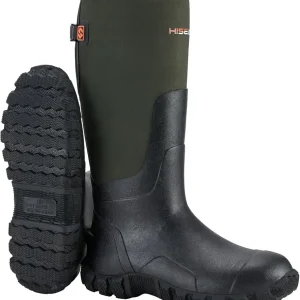 Upgraded Men's Rain Boots, Waterproof Insulated Rubber Neoprene Boots with Steel Shank, Durable Anti-Slip Outdoor Work Boots for Hunting Gardening Farming Fishing Mud Working, Adjustable Calf
