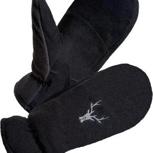 Upgraded Winter Mittens with Soft Deerskin Suede Leather & Thermal Polar Fleece & Warm C100G 3M Thinsulate Insulation