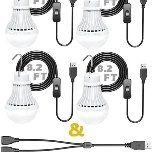 USB Bulb Camping Light Lantern, 8ft Extra Length Cord Tent Light