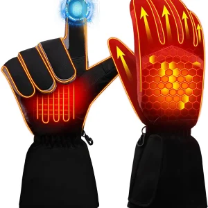 USB Heated Gloves for Women Men Rechargeable Waterproof Cold Weather Arthrithis Gloves Touchscreen Thick Cotton Heated Gloves Design for Winter Gift Motorcycle Skiing Hunting WorkingCycling