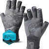 UV Fishing Gloves - Fingerless, Kayaking & Sailing - UPF 50+ Sun Protection