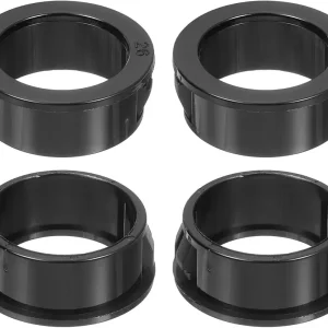 uxcell 18 Pcs Cable Snap Bushing Grommet, 1-1/32" Mounting Dia Black Round Nylon Snap in Cable Grommet Protector, Plastic Cable Hole Grommets for Wiring