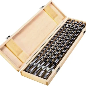 uyoyous 5pcs 460mm Auger Drill Bit for Wood 18 Inchs Ship Auger Long Drill Bit 12/14/16/18/20mm Diameter for Wood Hex Shank Length Deep Woodworking Drill Bit