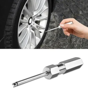 Valve Core Removal Tool, Tire Valve Stem Puller Rod Tool, No Scratch Car Valve Core Removal Single Head Tire Repair Tools, Universal Tire Repair Tools for Schrader Valve Cores (4 Inches)