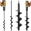 VASGOR Set of 2 Auger Drill Bit for Planting (1.6x16, 3.5x16) - Easy Planter Garden Auger - Bulb & Bedding Plant Augers - Posthole Digger for 3/8� Hex Drive Drill
