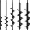 VASGOR Set of 5 Auger Drill Bit for Planting (1.6x16", 2x16", 2.6x16", 3x16", 3.5x16") - Easy Planter Garden Auger - Bulb & Bedding Plant Augers - Post Hole Digger for 3/8� Hex Drive Drill
