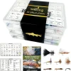 Ventures Fly Co. | 200 Premium Hand Tied Fly Fishing Flies Assortment | Three Fly Boxes Included | Dry, Wet, Nymphs, Streamers, Wooly Buggers, Terrestrials | Trout, Bass Lure Set, Kit