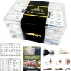 Ventures Fly Co. | 200 Premium Hand Tied Fly Fishing Flies Assortment | Three Fly Boxes Included | Dry, Wet, Nymphs, Streamers, Wooly Buggers, Terrestrials | Trout, Bass Lure Set, Kit
