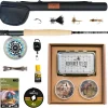 Ventures Fly Co. | Starter Packages | 23 Fly Fishing Accessories Complete Gear Combo | Perfect Beginner Kit | Includes Rod, Reel, Line, Flies, Leader, Tippet, Forceps, Nipper, Floatant & Net