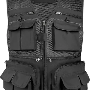 Versatile Men's Summer Vest for Fishing, Travel, Outdoor Work, Safari and Photography with Multiple Pockets