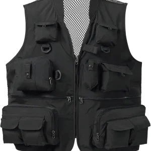 Versatile Men's Women's Fishing Photography Vest with Mesh Back 6 Sizes