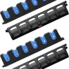Vertical Fishing Rod Holders Wall-Mounted � Simple Deluxe Fishing Rod Rack, Great Fishing Pole Holder and Rack for Garage, Fishing Pole Holders Up to 6 Rods or Combos in 13.6 Inches, 2 Pairs Blue