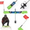 Vexan Ice Fishing Tip Up - High Visibility Green Tip Ups Ice Fishing w/Reflective Strike Indicator Flag - 18" Max Span, Easy-Deploy Ice Fishing Tip Up Hardware - Essential Ice Fishing Gear