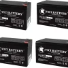 VICI Battery 12V 9Ah SLA Battery for Marcum LX-3TC Ice Fishing Sonar - 4 Pack Brand Product