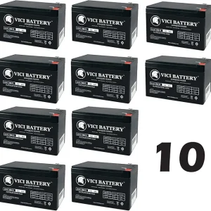 VICI Battery 12V 9Ah SLA Battery for Marcum LX-5 Ice Fishing Sonar - 10 Pack Brand Product