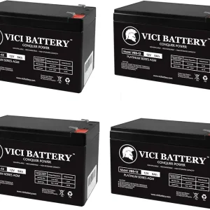 VICI Battery 12V 9Ah SLA Battery for Marcum LX-5 Ice Fishing Sonar - 4 Pack Brand Product