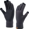ViGrace Winter Touchscreen Gloves for Men Women Warm Anti-Slip Touch Screen Lined Knit Glove