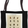 Vintage Trout Fishing Flies Mary Orvis Fisherman Art Tote Bag