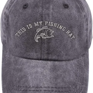 Vintage Washed Hat This is My Fishing Hat Embroidery Cotton Dad for Men & Women