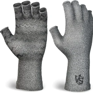 Vital Salveo-Fingerless Compression Arthritis Gloves Carpal Tunnel Computer Typing for Men and Women Daily Support (1 Pair)
